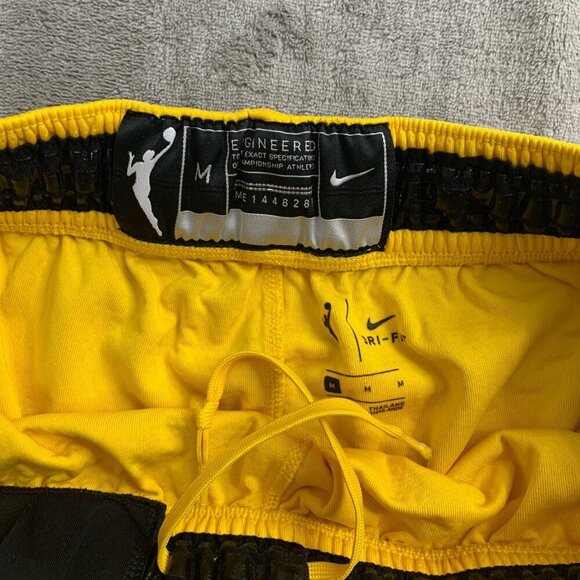 Nike Shorts Womens Medium Los Angeles Sparks WNBA Team Player Issue Yellow - Picture 7 of 10